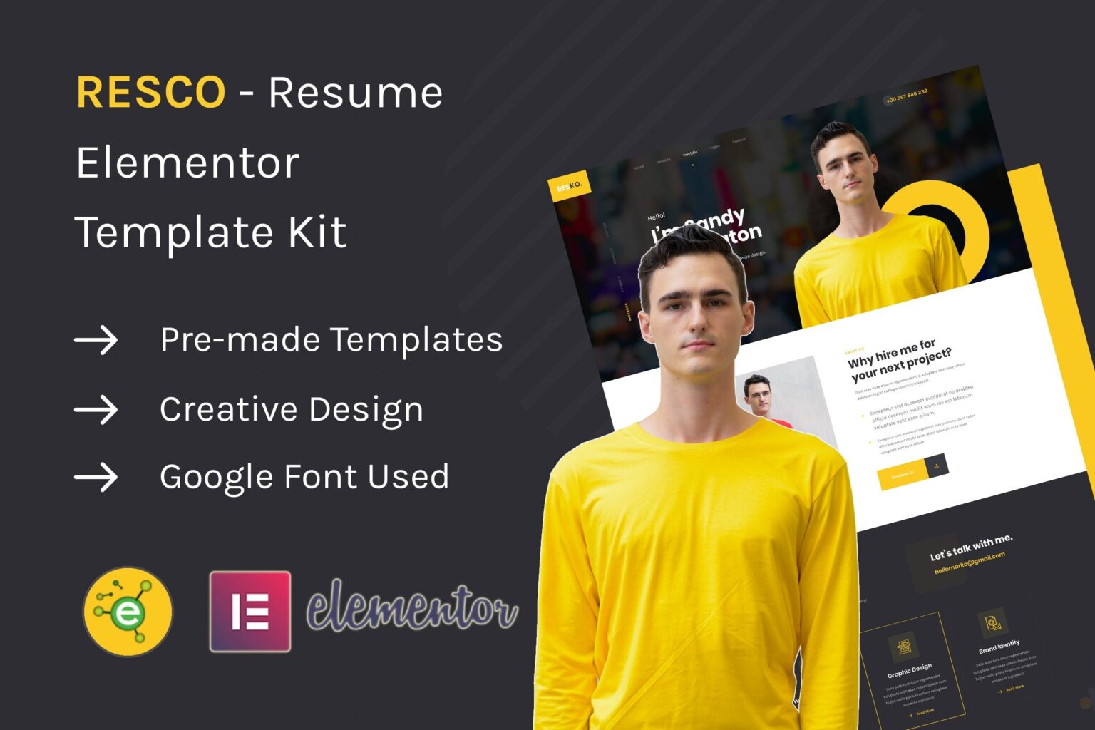 Download Resco – Resume Elementor Template Kit