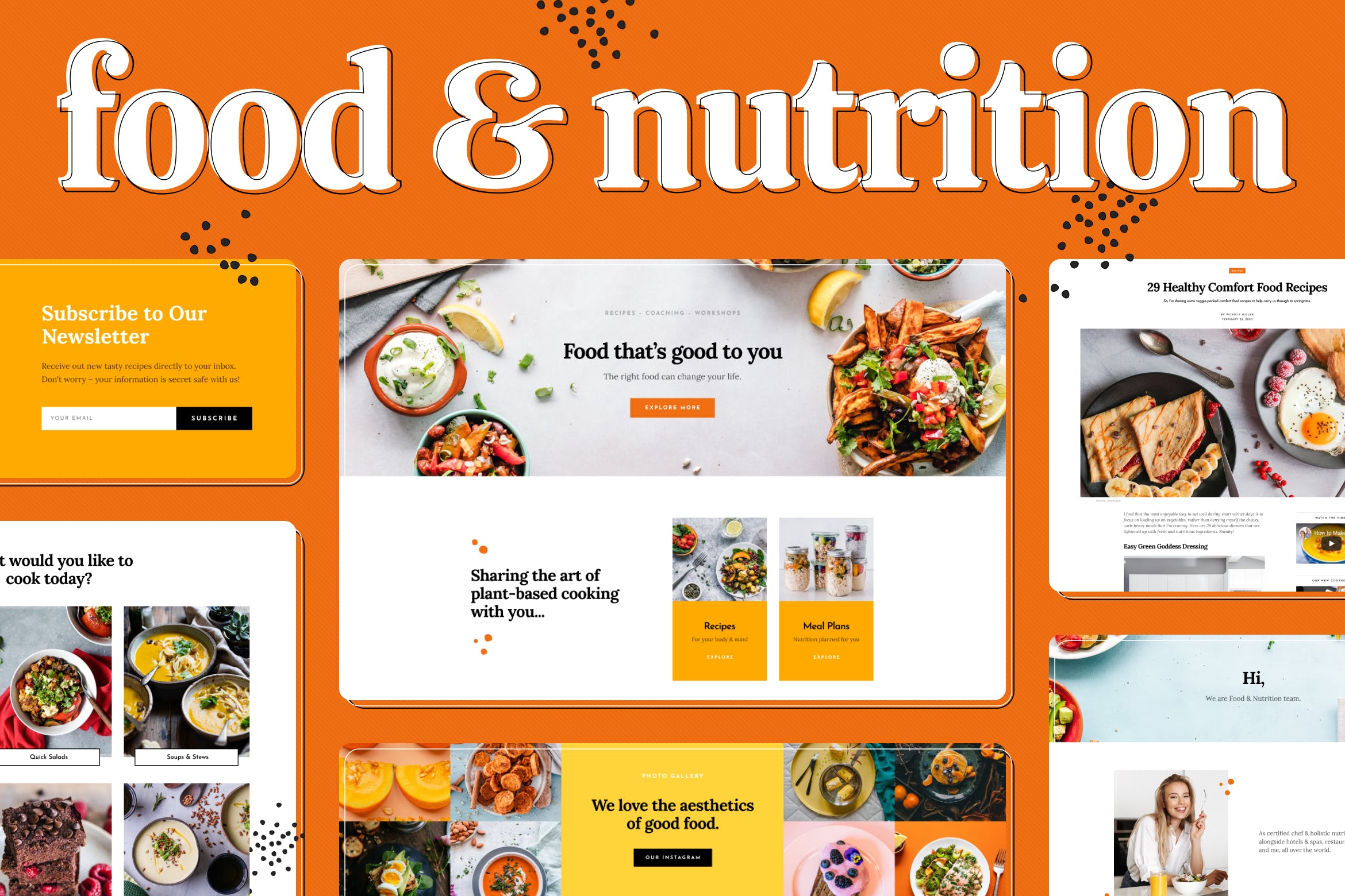 Download Food & Nutrition Elementor Template Kit